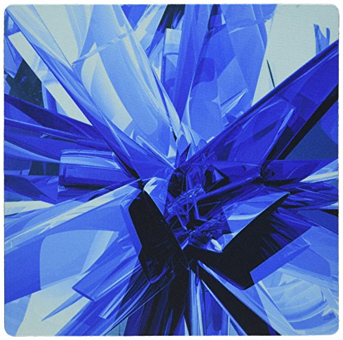 3dRose LLC Mauspad (mp_19253_1) mit blauem Glas und Metalloberflächen, abstraktes Design, digital, Blau