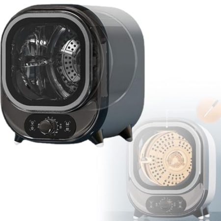 XCSCUK Kleiner Wäschetrockner, 5 kg tragbarer, belüfteter Wäschetrockner, Mini-Schleudertrockner, für den Einsatz auf der Arbeitsplatte oder an der Wand